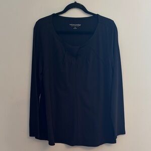 NWT Soft Surroundings charcoal gray long sleeve shirt